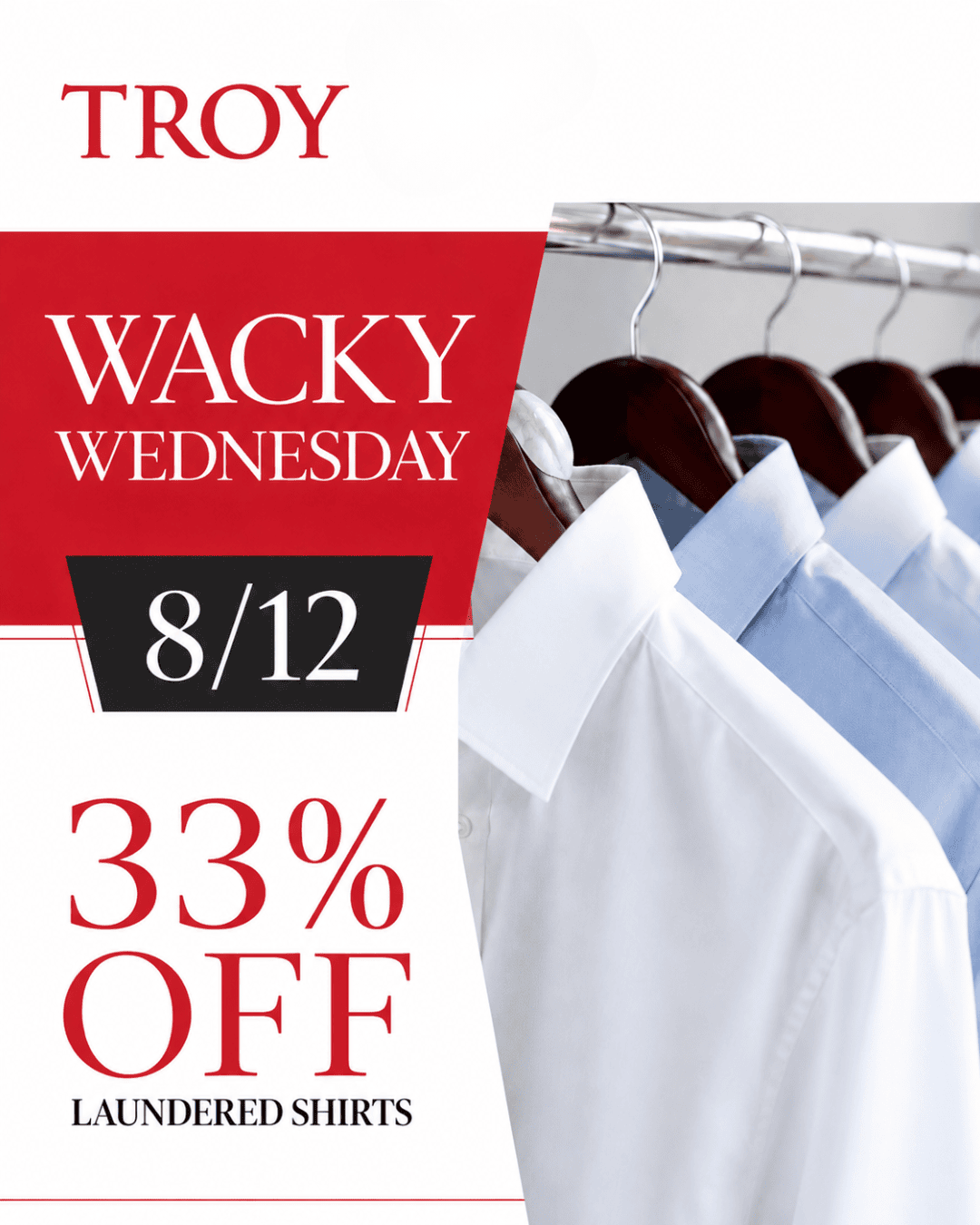 30% off dry cleaning